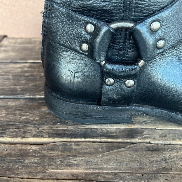 Frye Phillip Harness Tall Black Boot - Picture 2 of 10
